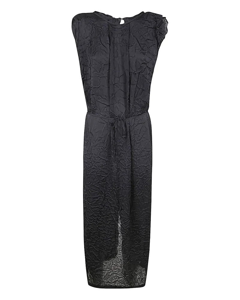 Maria Calderara creased dress - Schwarz Schwarz