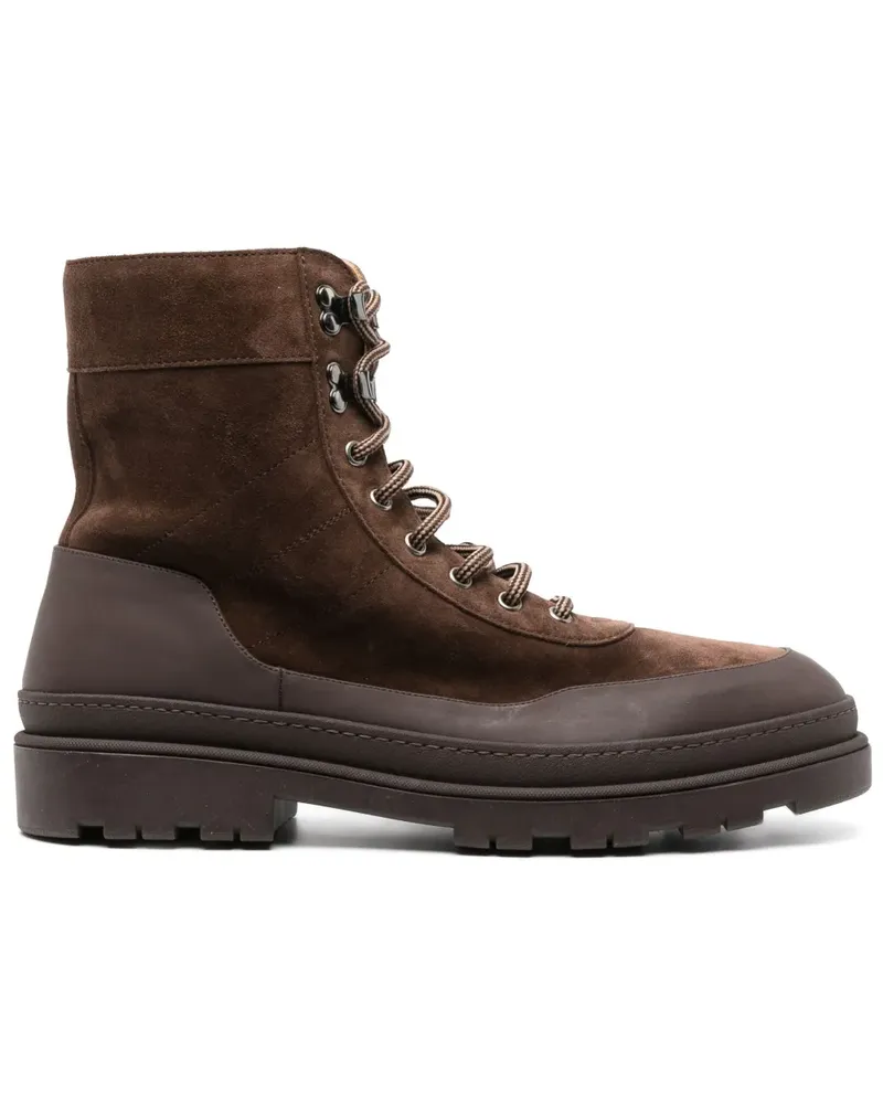 Brunello Cucinelli Schnürstiefel aus Wildleder - Braun Braun