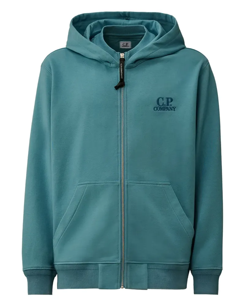 C.P. Company Kapuzenjacke mit Logo-Stickerei - Blau Blau