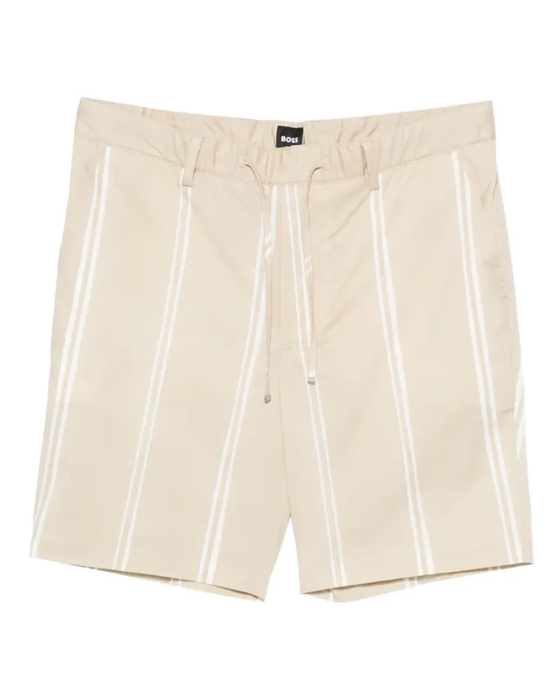 HUGO BOSS Kane vertical-stripe drawstring shorts - Nude Nude