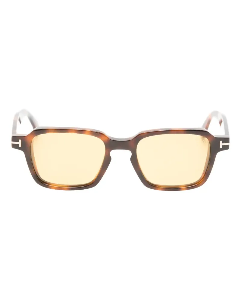 Tom Ford Ezra02 Sonnenbrille mit eckigem Gestell - Braun Braun