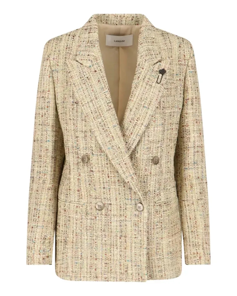LARDINI double-breasted textured blazer - Nude Nude