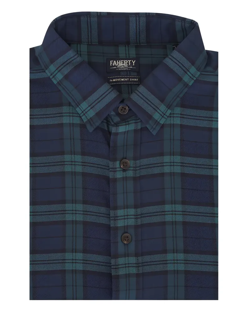Faherty Kariertes Movement™ Hemd - Blau Blau