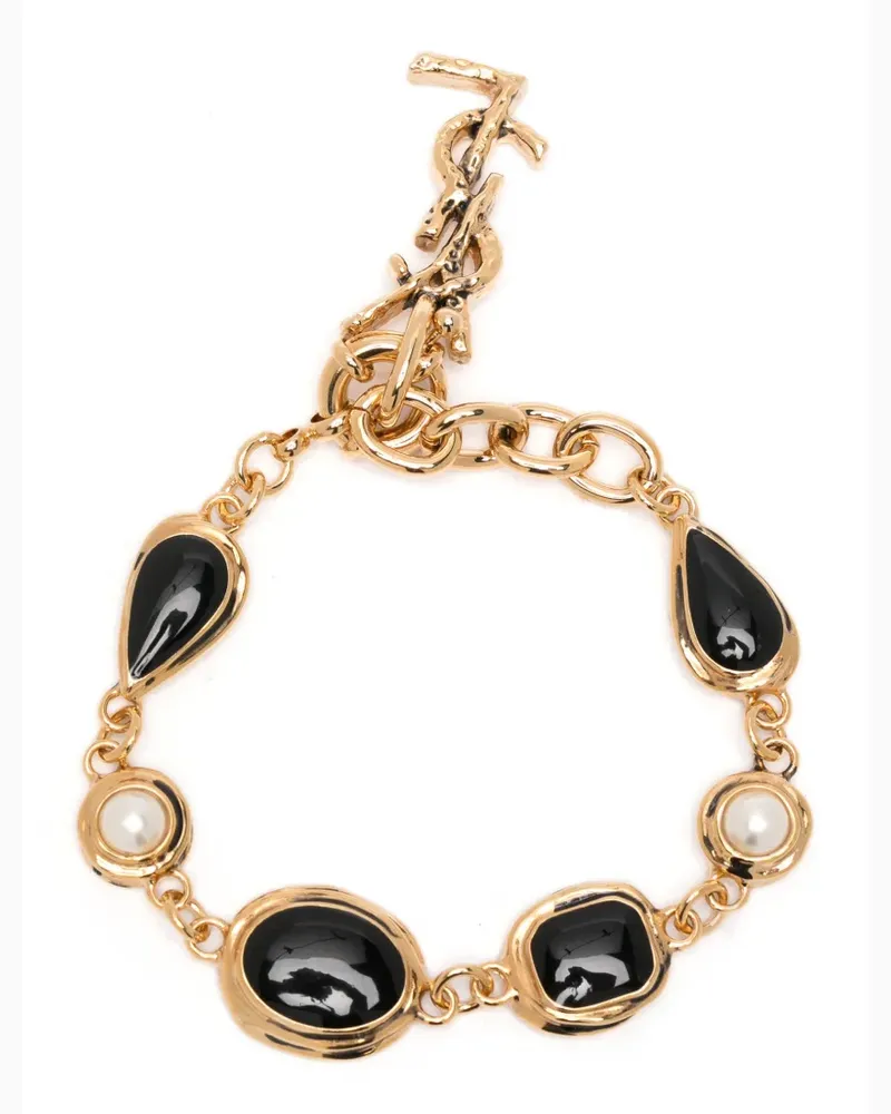 Saint Laurent Armband mit Cabochon-Verzierung - Gold Gold