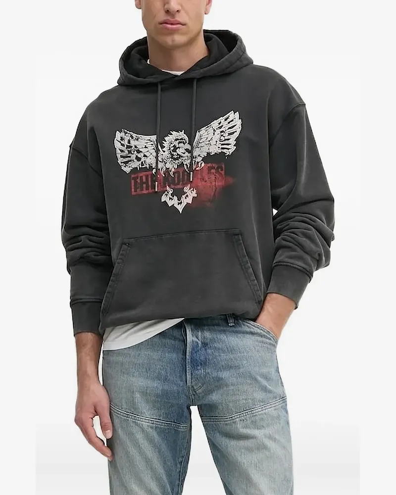 The Kooples Hoodie mit Adler-Print - Grau Grau