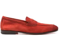 Penny-Loafer aus Wildleder - Rot