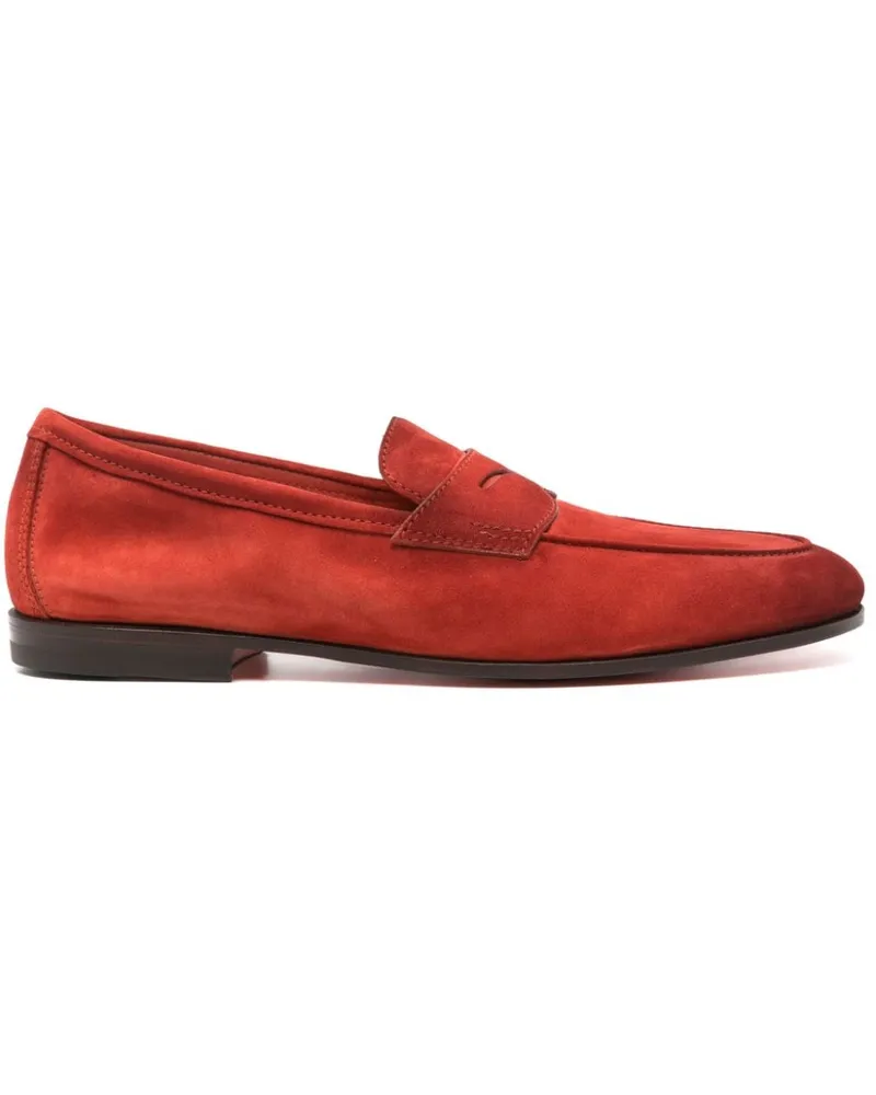 Santoni Penny-Loafer aus Wildleder - Rot Rot