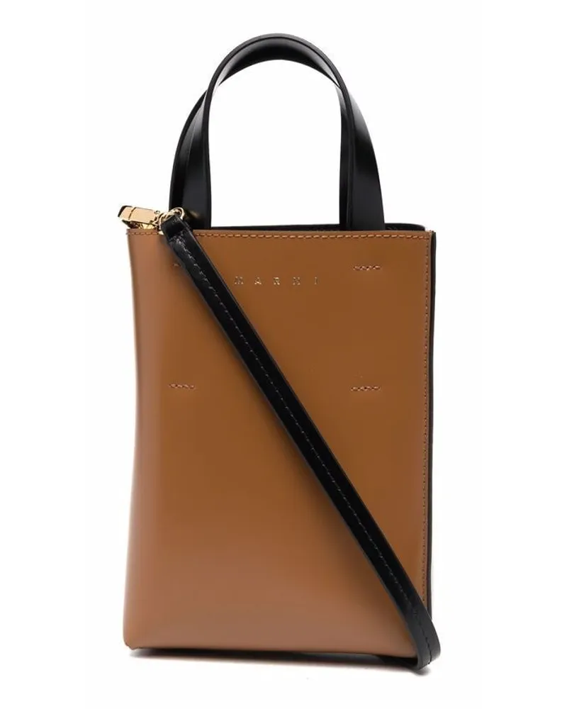 Marni Zweifarbige Handtasche - Braun Braun
