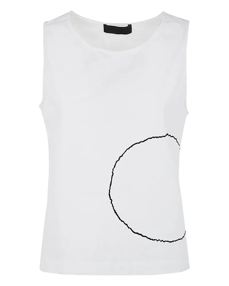 Maria Calderara circle-print top - Weiß Weiß