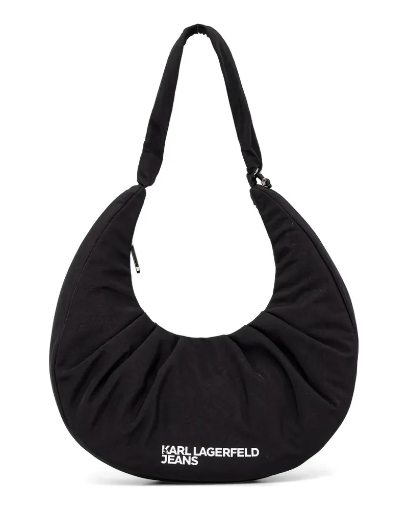 Karl Lagerfeld ruched tote bag - Schwarz Schwarz