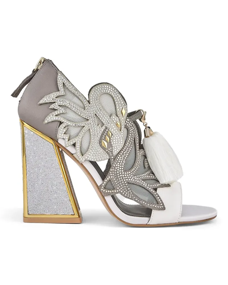 Kat Maconie Aya Anch Sandalen mit Kristallen - Grau Grau