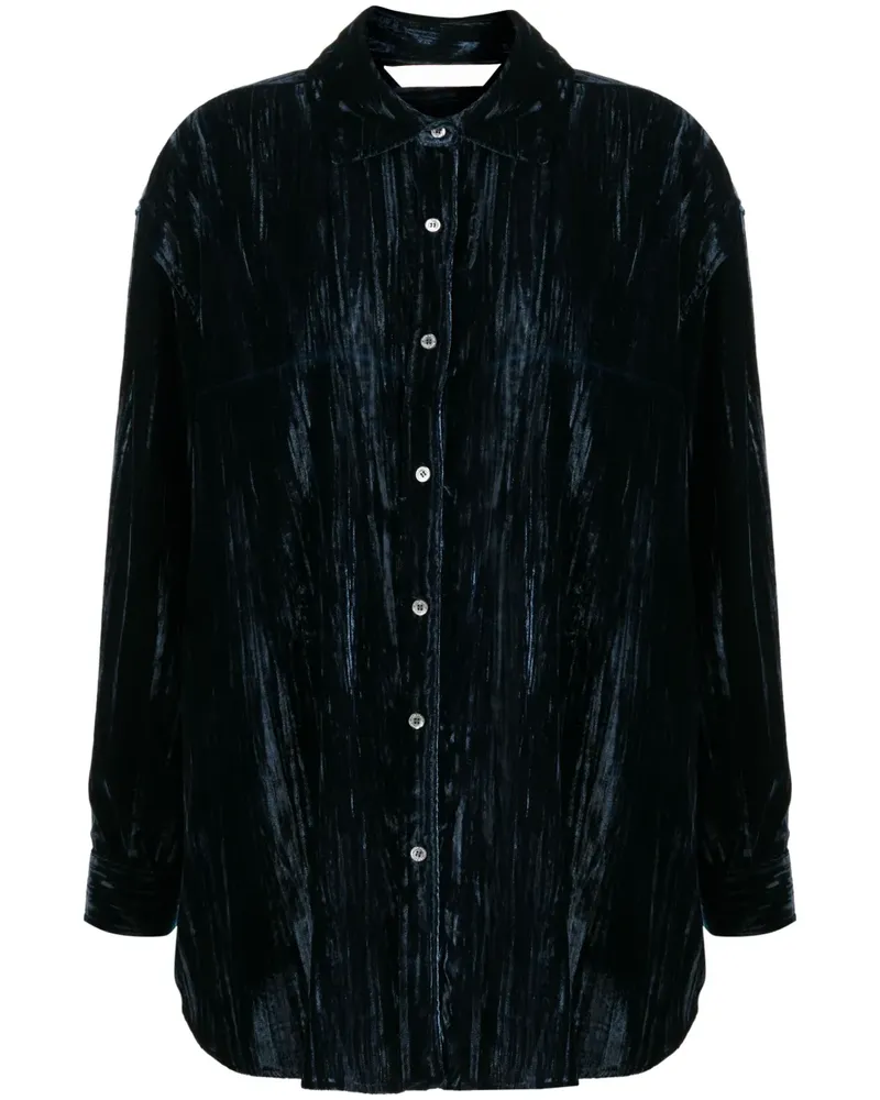 Palm Angels Hemd in Knitteroptik - Blau Blau