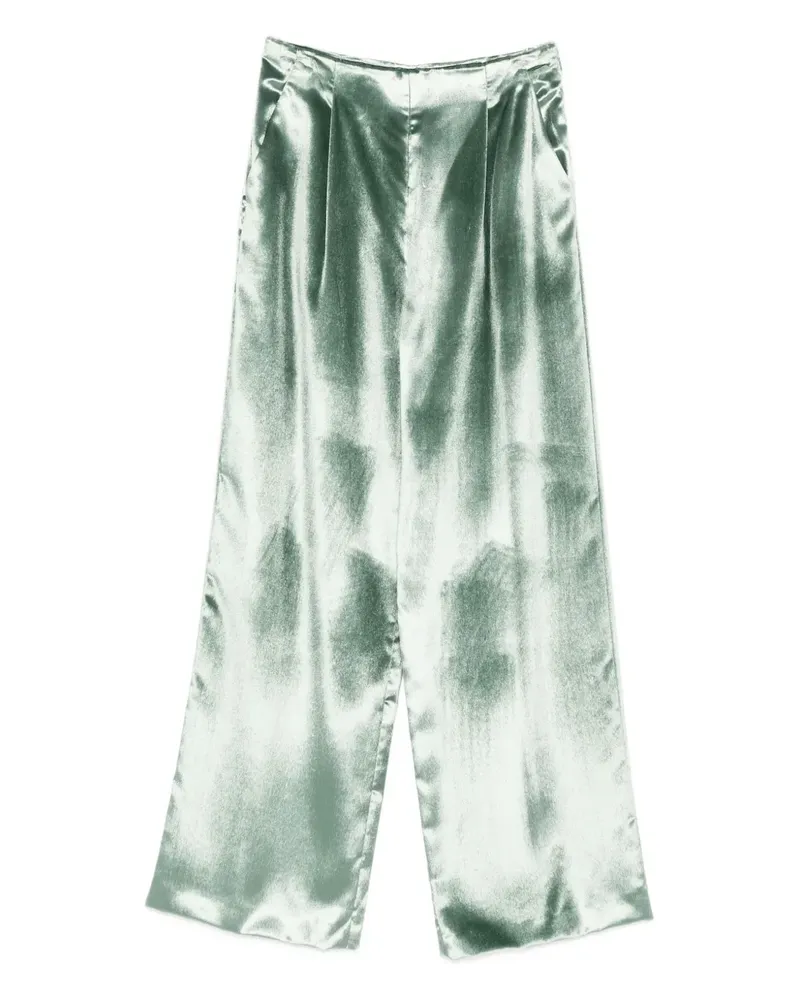 Alberta Ferretti Hose aus Satin - Grün Grün