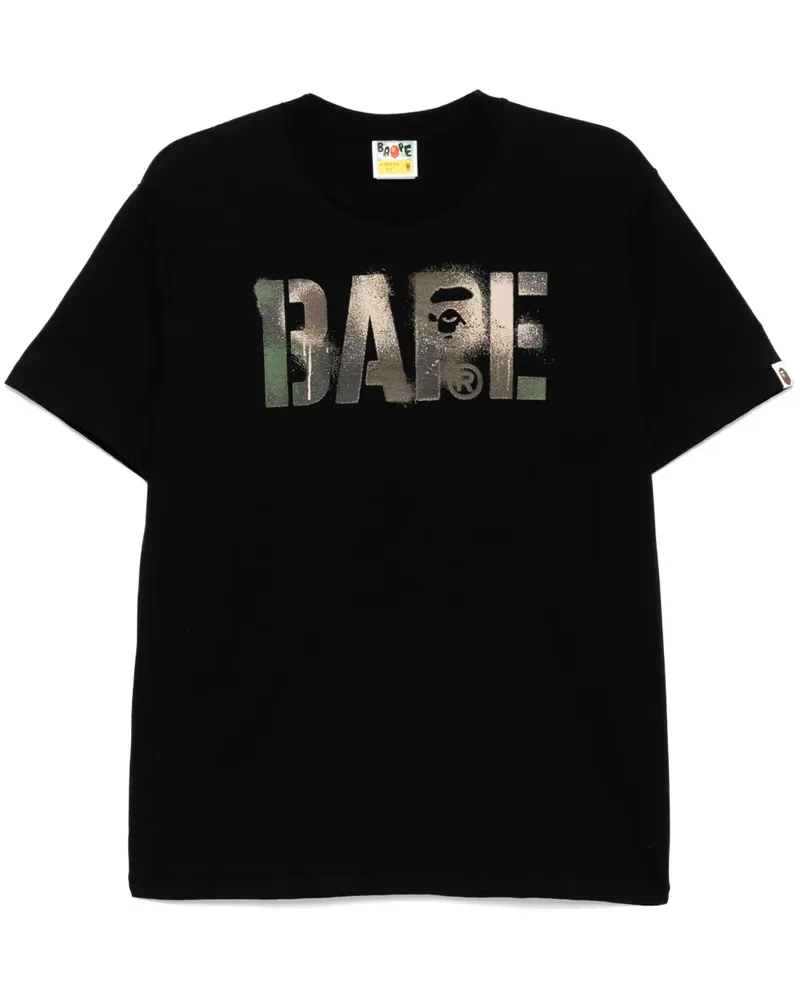 BAPE T-Shirt mit Print - Schwarz Schwarz