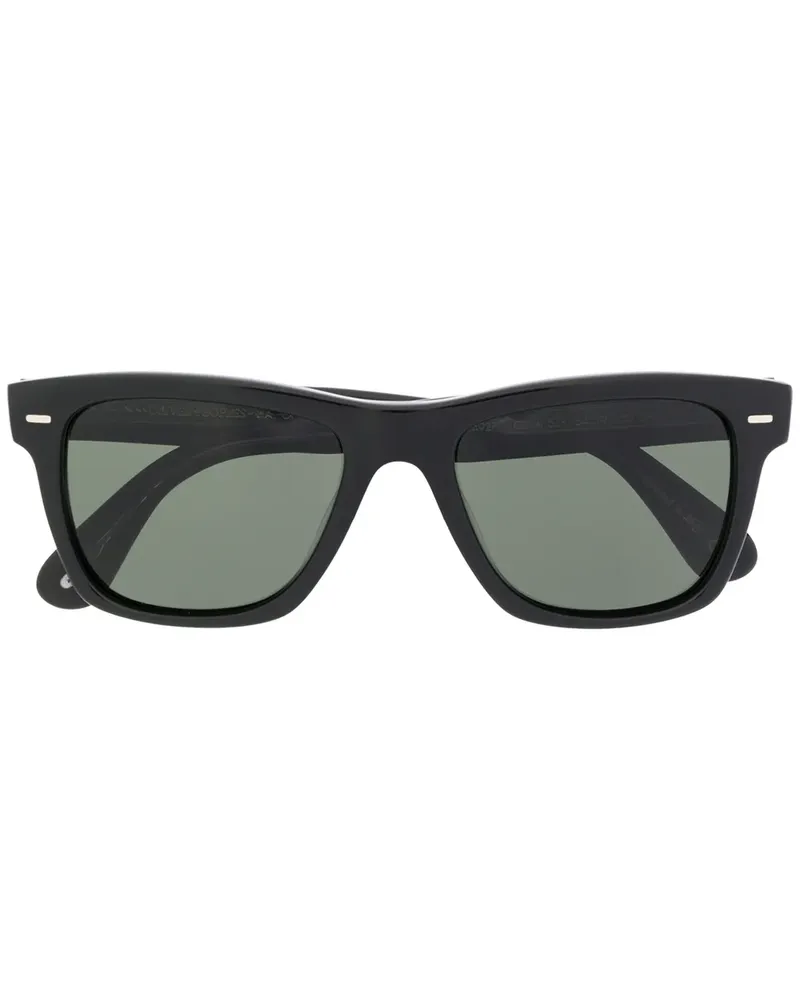 Oliver Peoples Eckige Sonnenbrille - Schwarz Schwarz