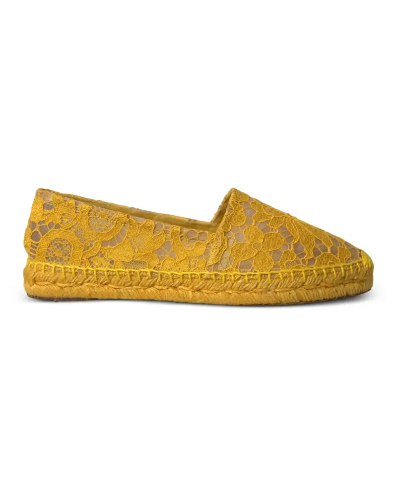 Dolce & Gabbana Espadrilles aus Spitze - Gelb Gelb