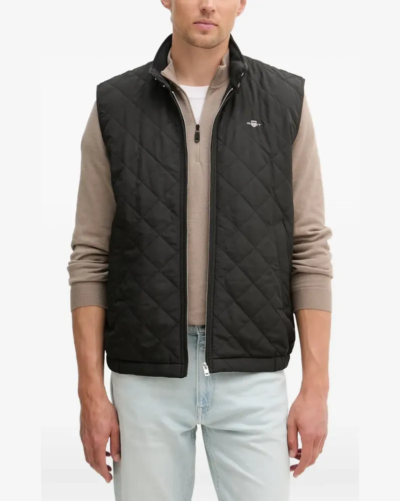Gant quilted-finish windcheater gilet - Schwarz Schwarz