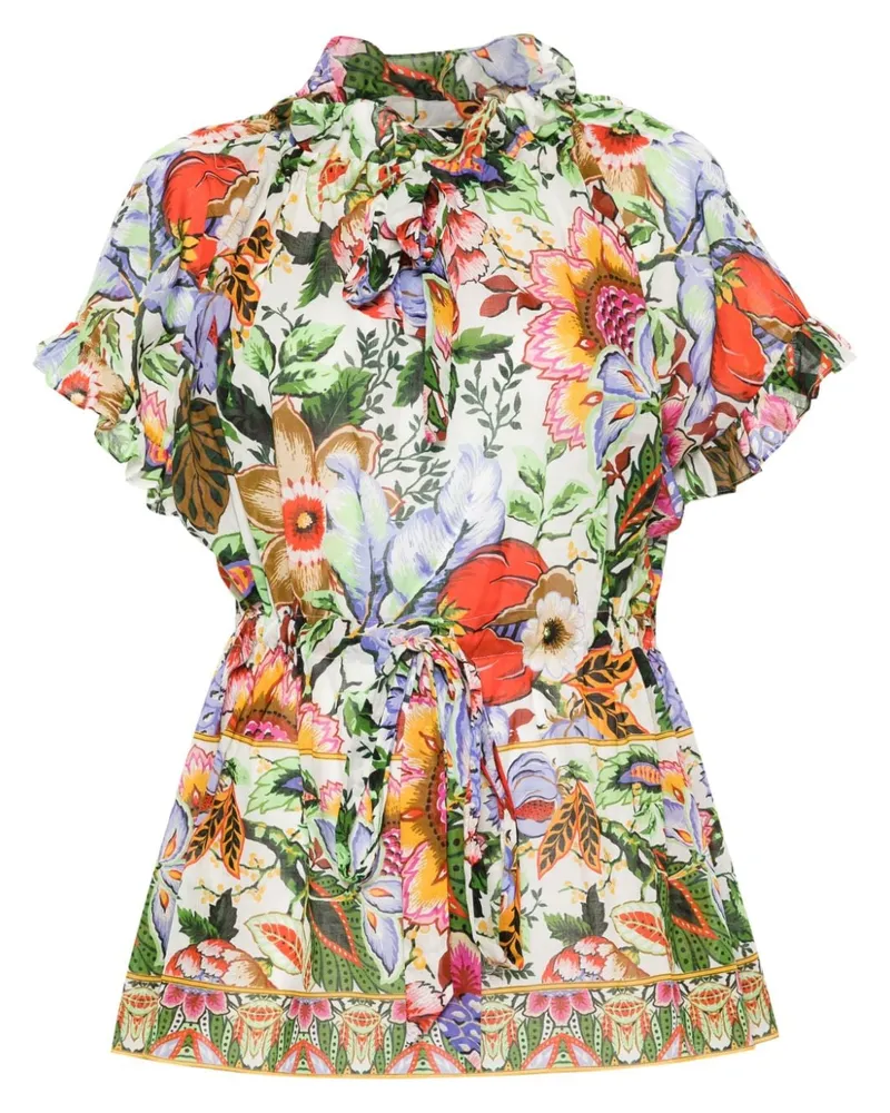 Etro Bluse mit Blumen-Print - Blau Blau