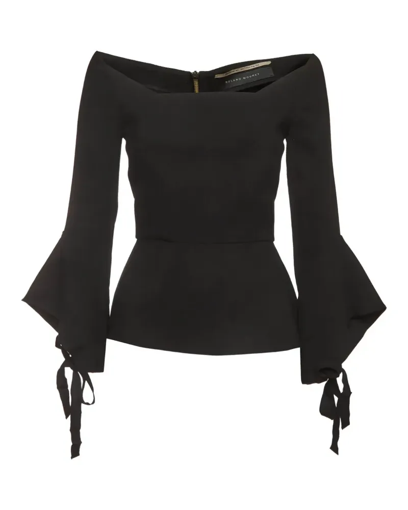 Roland Mouret Top mit Schößchen - Schwarz Schwarz