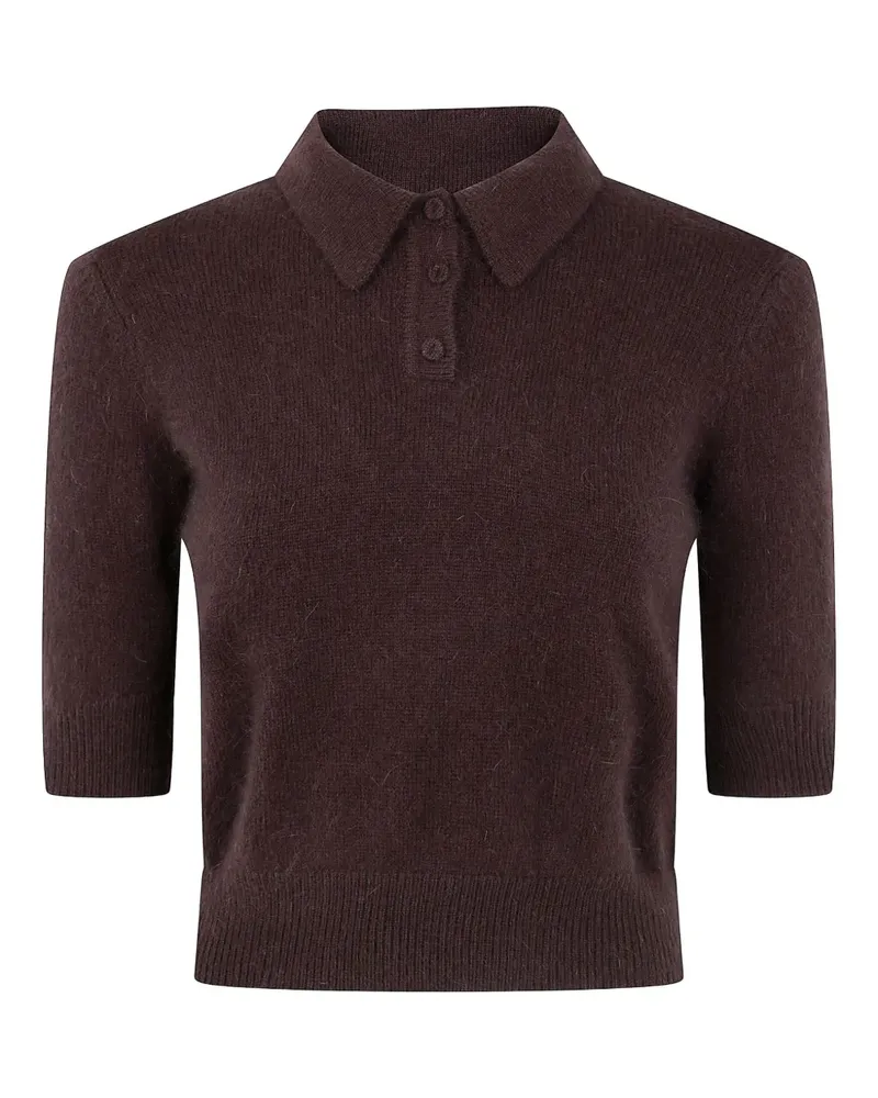 Twin-Set polo-neck short-sleeve top - Braun Braun