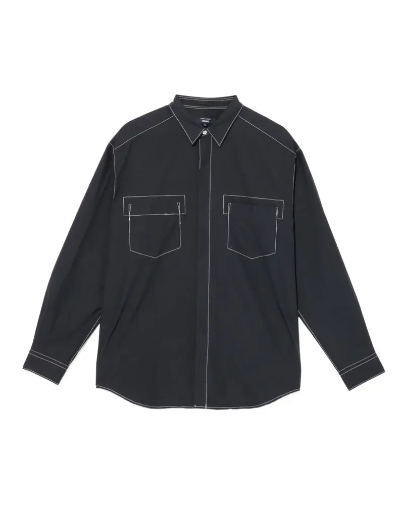 Comme des Garçons Hemd mit Ziernähten - Blau Blau