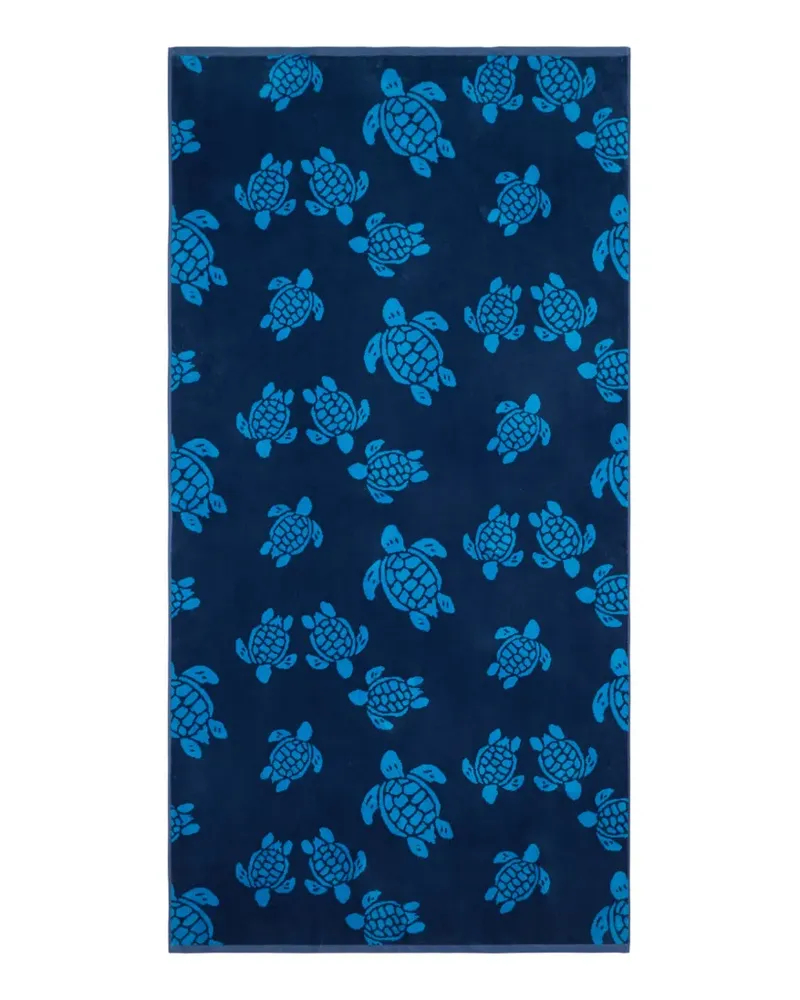 Vilebrequin Turtle Strandtuch mit Jacquardmuster - Blau Blau
