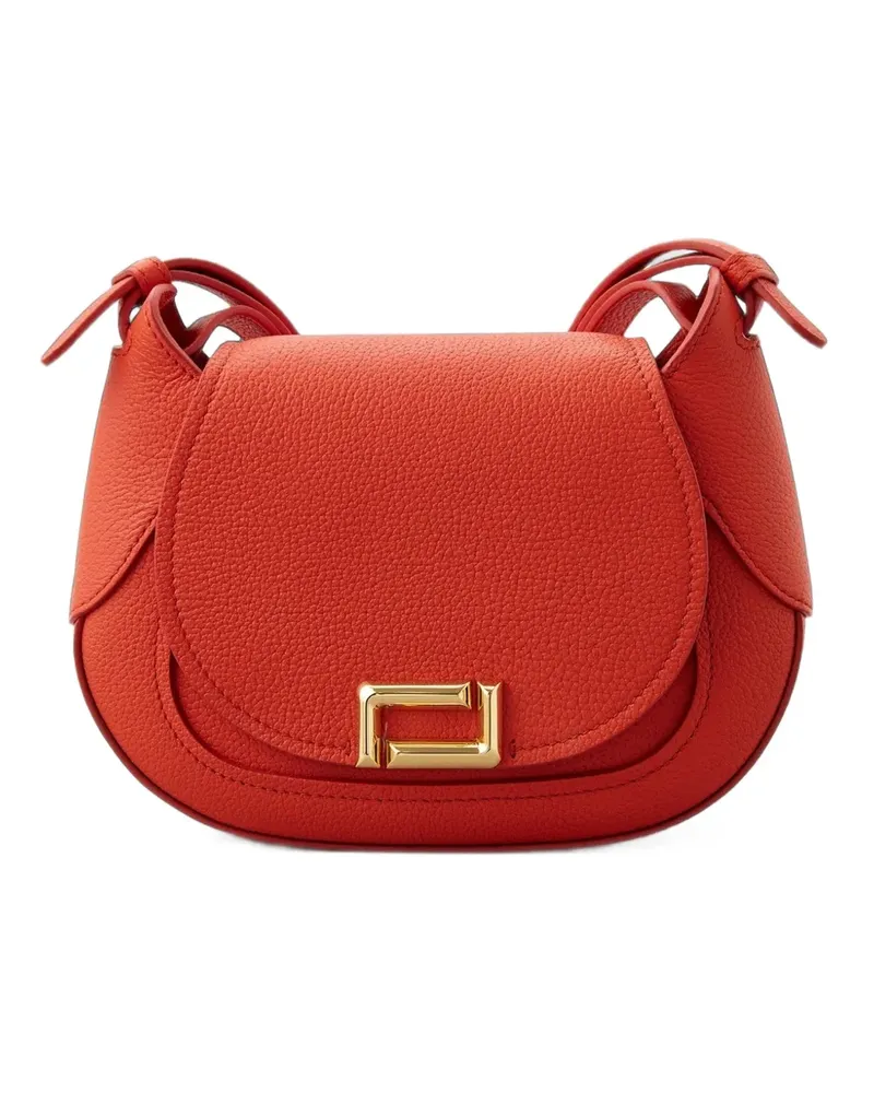 Lancel Schultertasche aus gekörntem Leder - Rot Rot