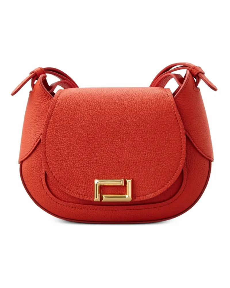 Lancel Schultertasche aus gekörntem Leder - Rot Rot