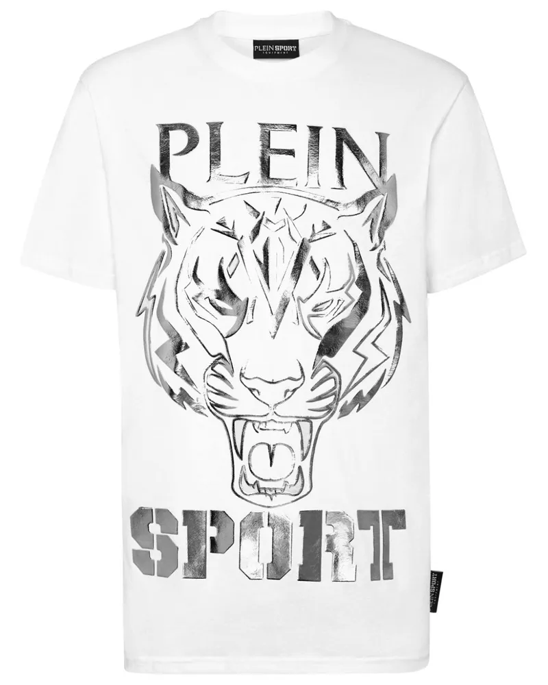Philipp Plein T-Shirt mit Tiger-Print Weiß