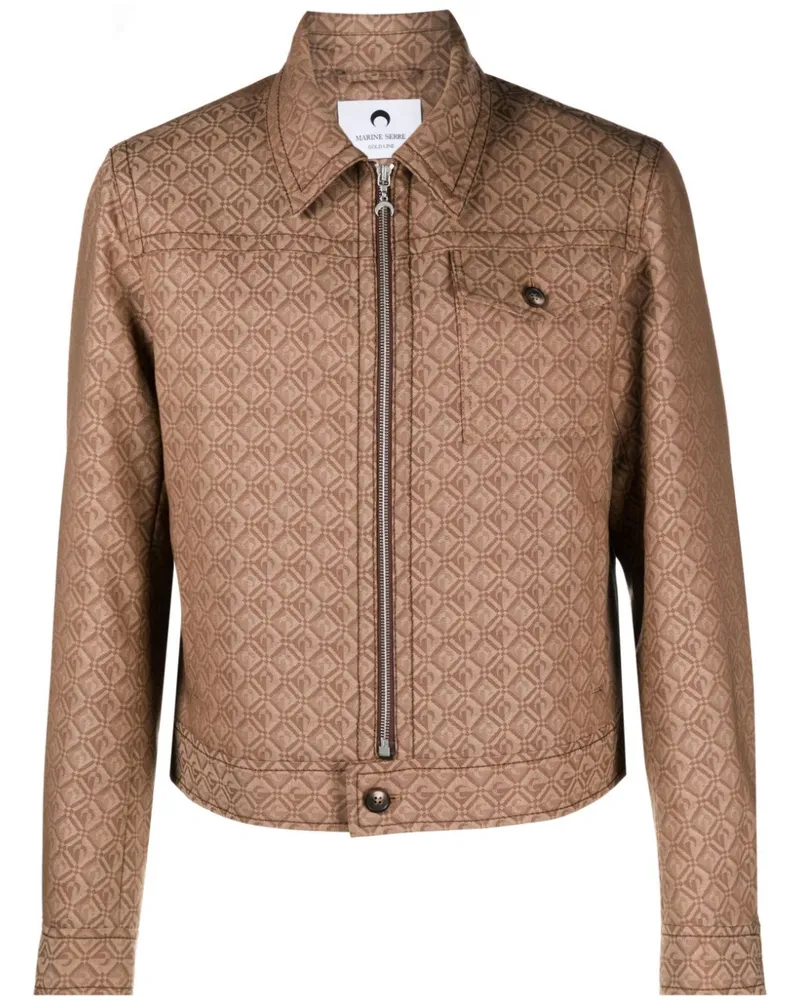 Marine Serre Jacke mit Print - Nude Nude