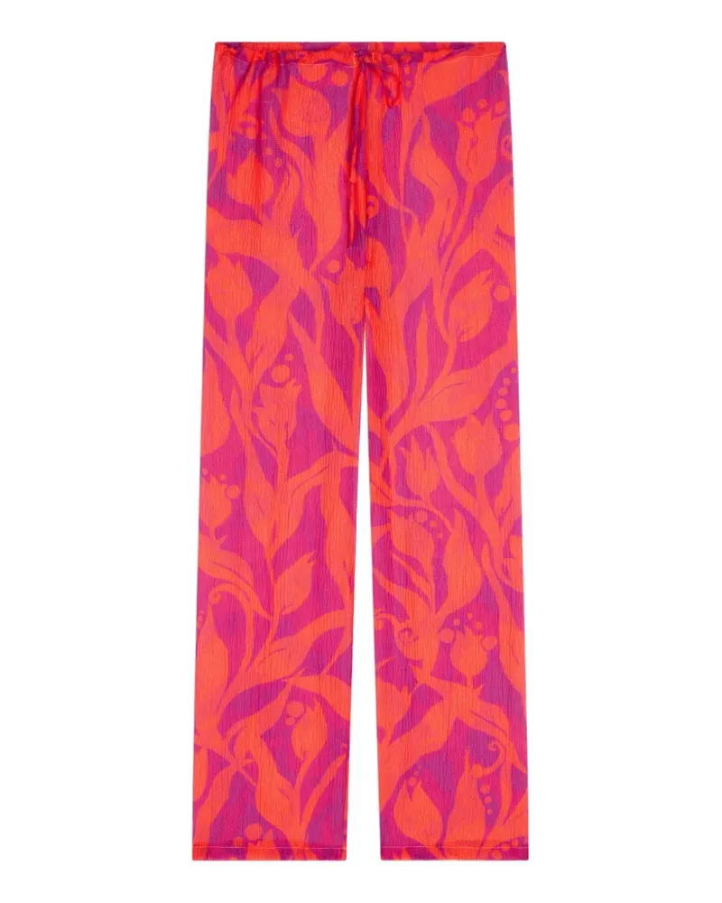 Dries van Noten Hose mit Print - Rosa Rosa