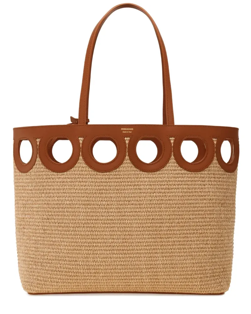 Ferragamo Große Handtasche - Nude Nude