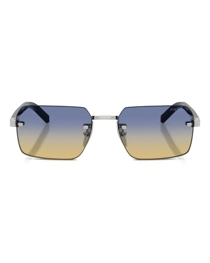 Prada Iconic-plaque sunglasses - Silber Silber