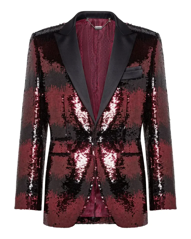 Billionaire sequined peak-lapel blazer - Rot Rot