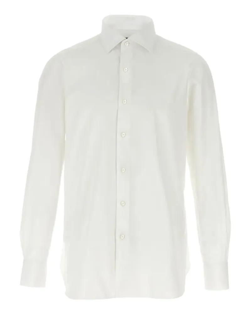Finamore 1925 long-sleeve cotton shirt - Weiß Weiß