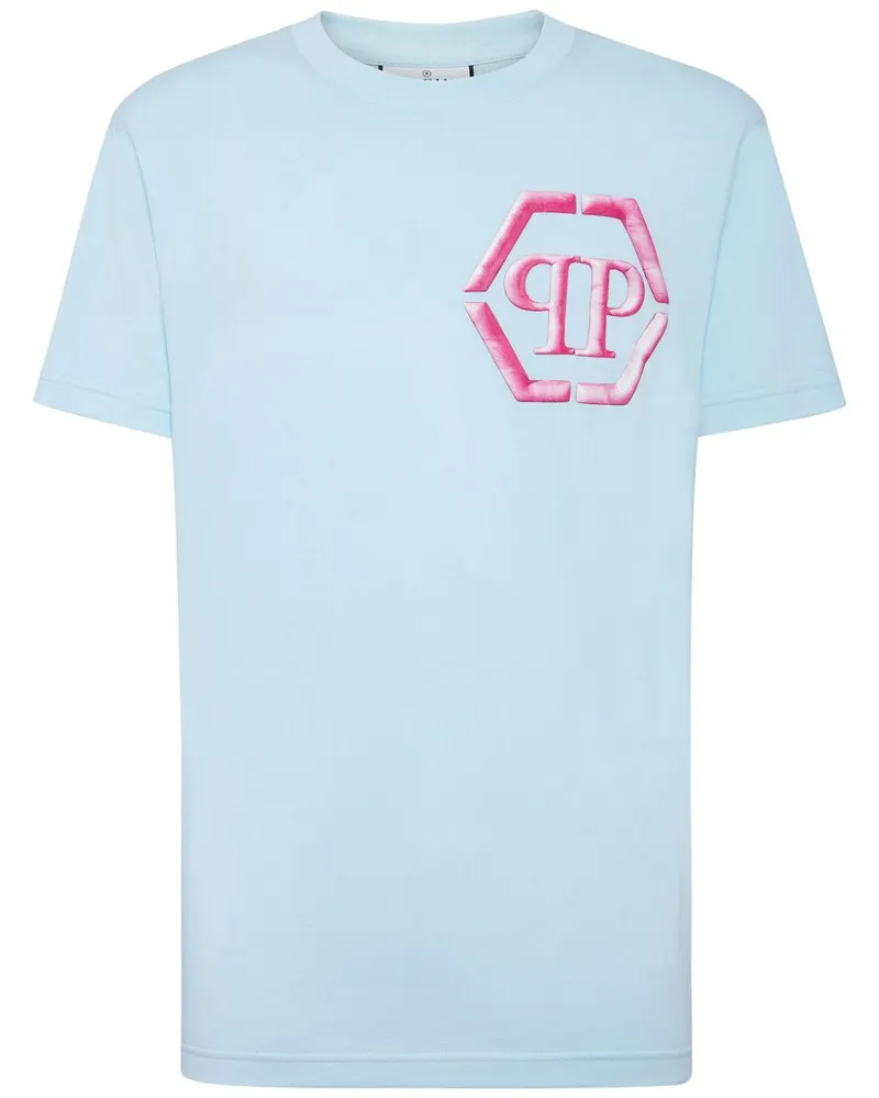 Philipp Plein T-Shirt mit Logo-Print - Blau Blau
