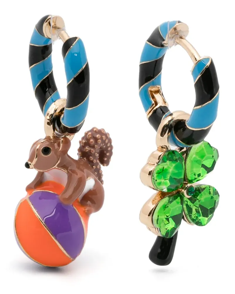 Essentiel charm-pendant earrings - Gold Gold