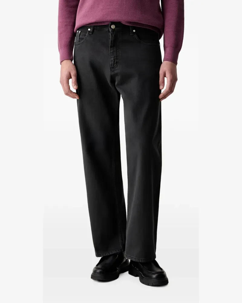 Marc O'Polo logo-patch jeans - Schwarz Schwarz