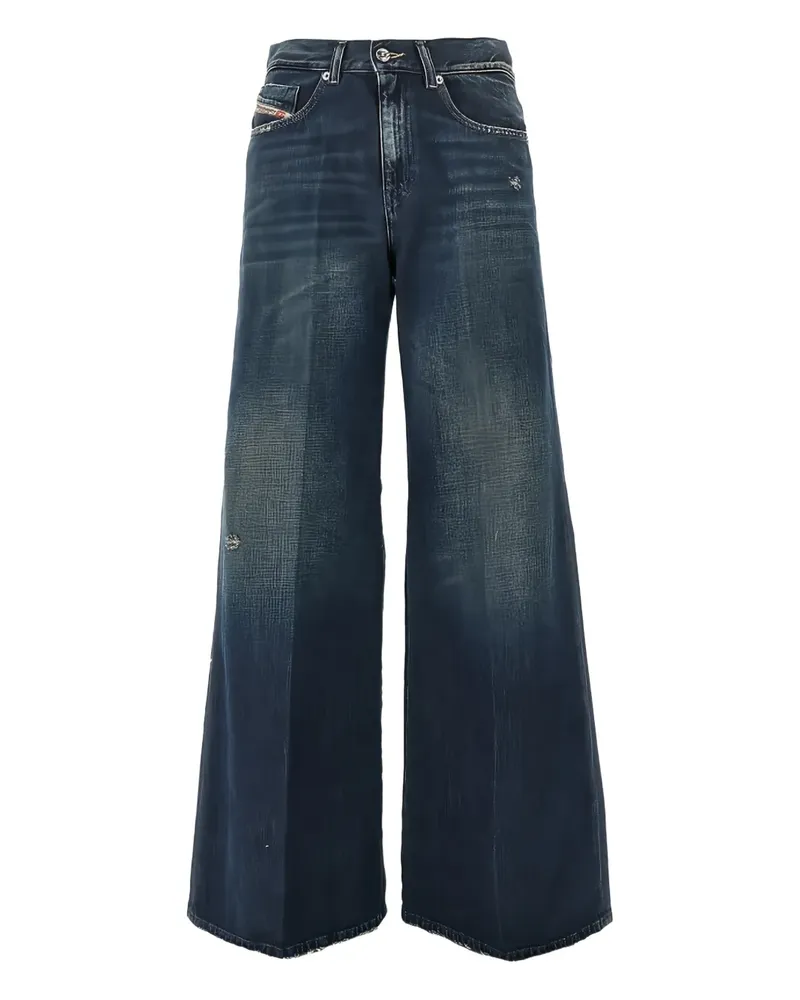 Diesel logo-patch jeans - Blau Blau