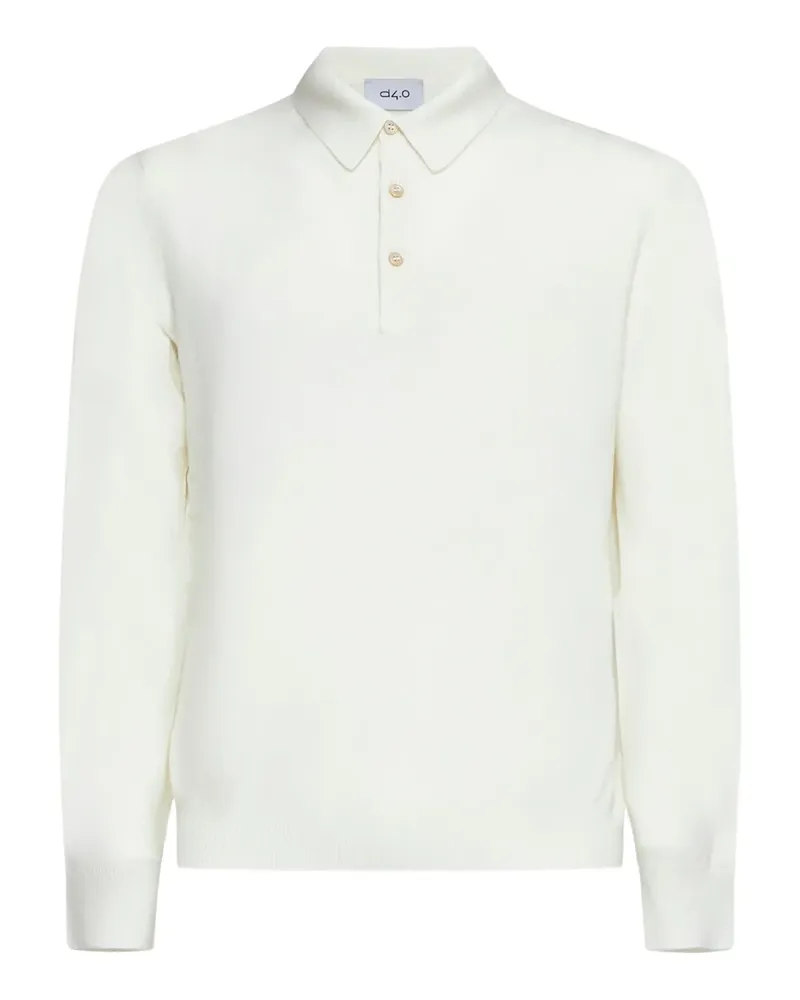 D4.0 Poloshirt mit Knopfleiste - Weiß Weiß
