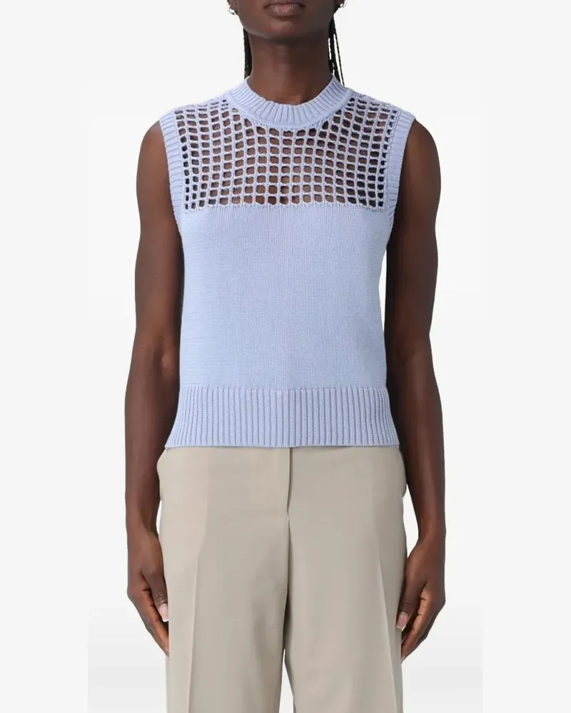 Armani Exchange Gestricktes Top - Blau Blau