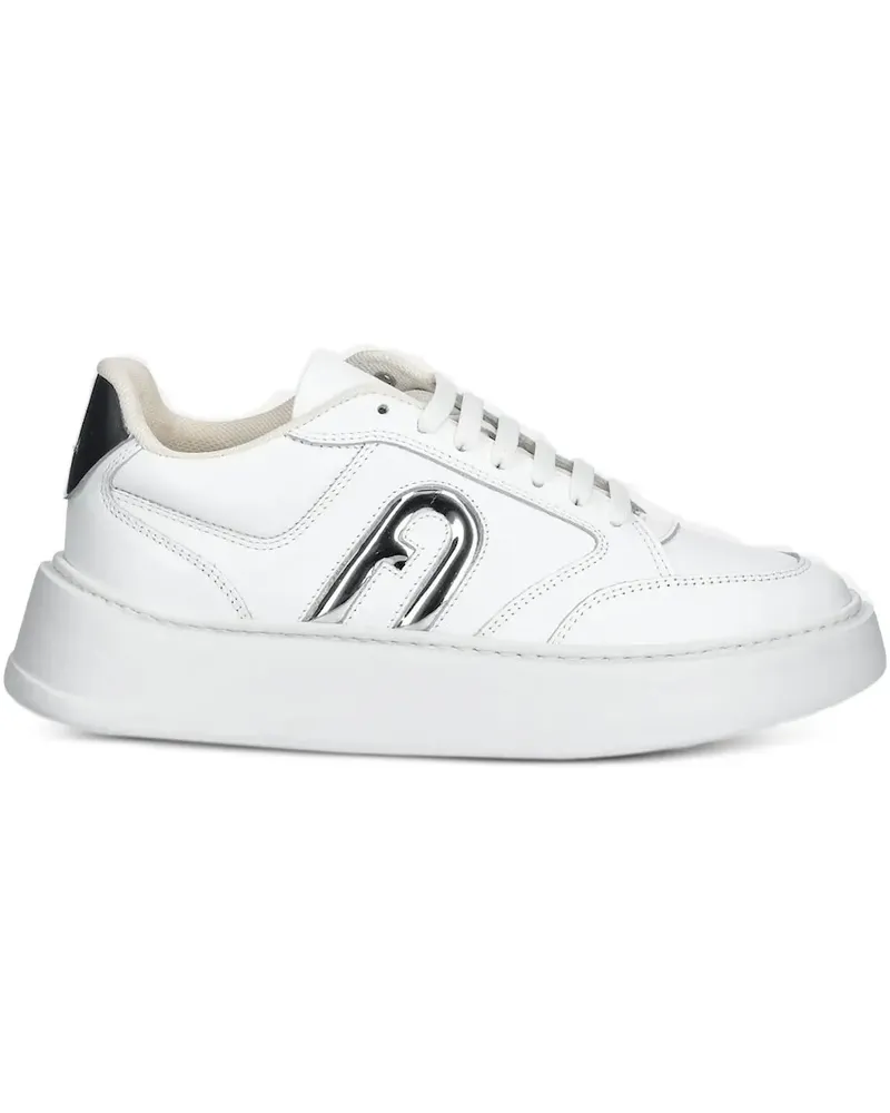 Furla Sneakers mit Logo-Schild - Weiß Weiß