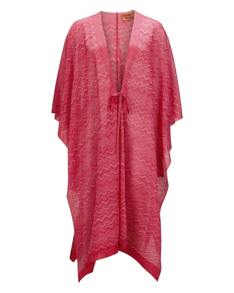 Missoni Mantella Schal mit Zickzackmuster - Rosa Rosa