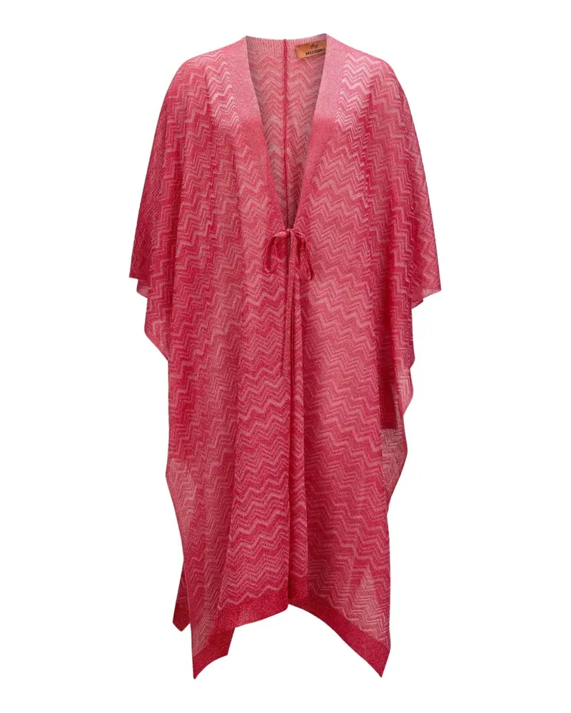 Missoni Mantella chevron-pattern tie scarf - Rosa Rosa