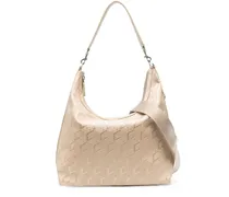 Mittelgroßer Jacquard-Shopper - Nude