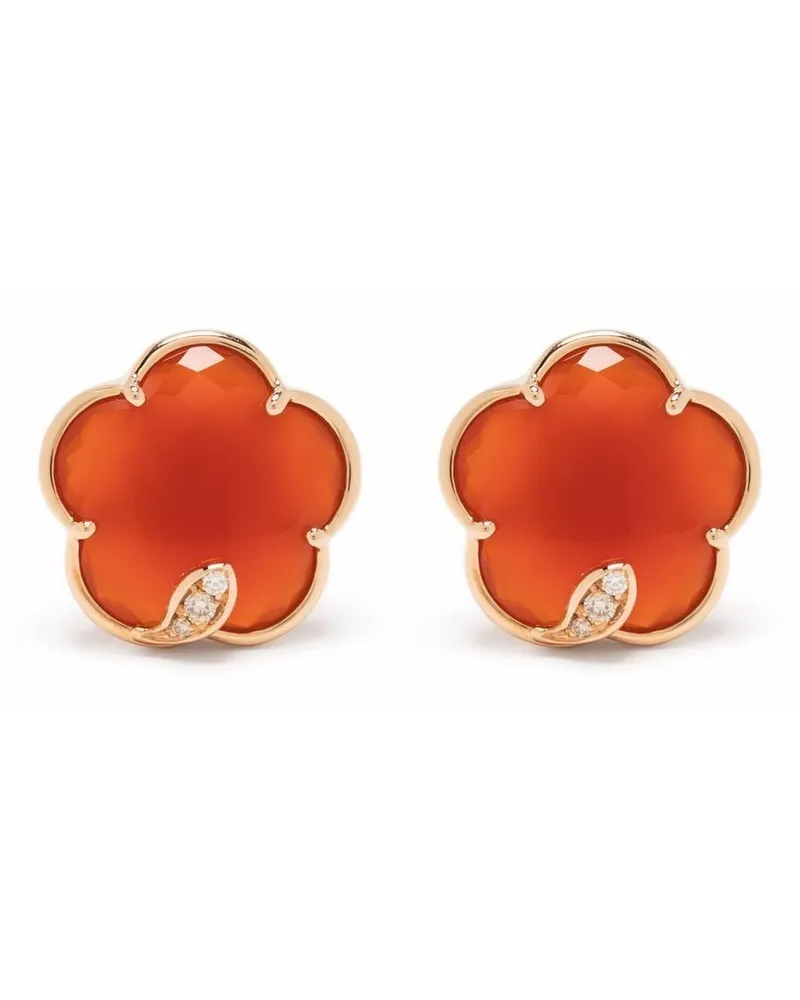 Pasquale Bruni 18kt Rotgoldohrringe mit Diamanten Rosa