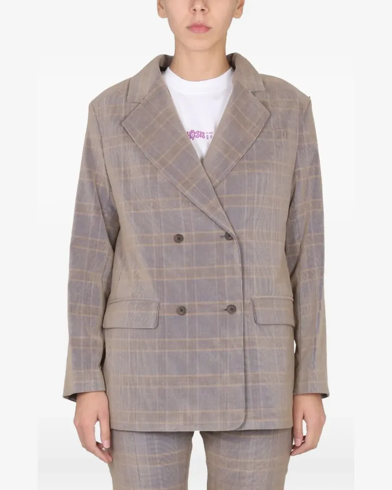 McQ oversized checked blazer - Grau Grau