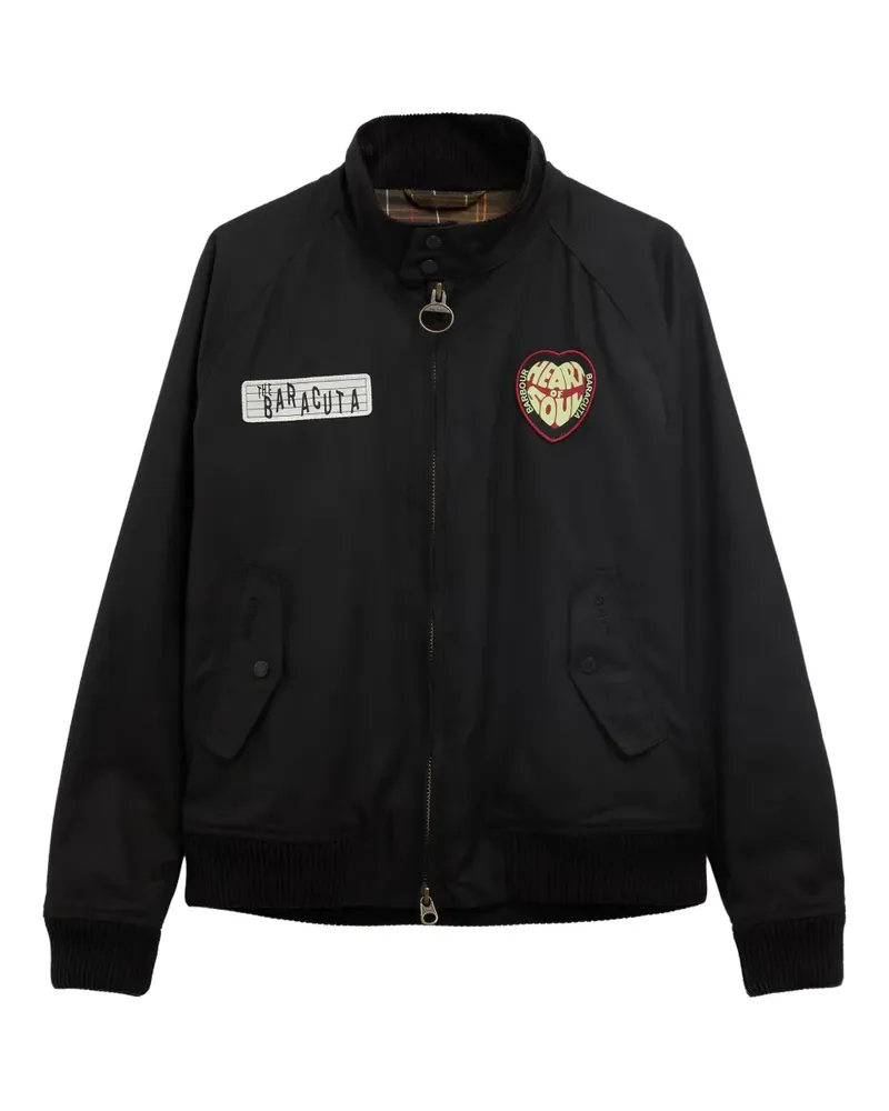 Barbour Jacke mit Applikation - Schwarz Schwarz