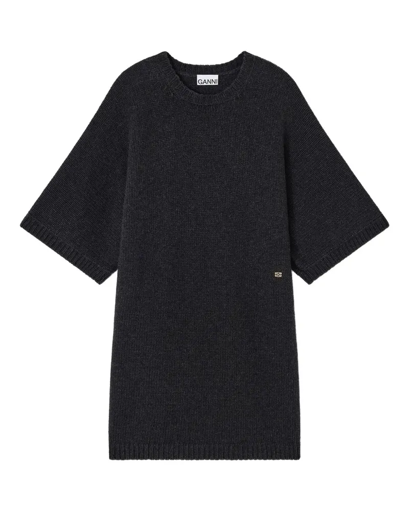 Ganni T-Shirt-Minikleid - Grau Grau