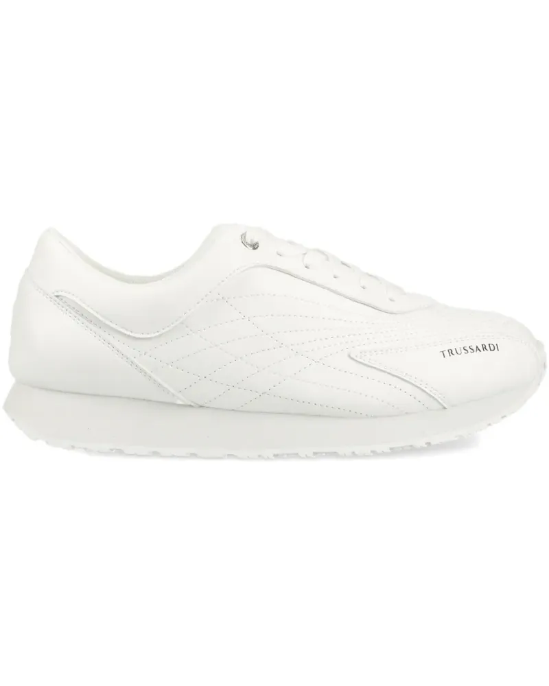 Trussardi Sneakers mit Logo-Print - Weiß Weiß